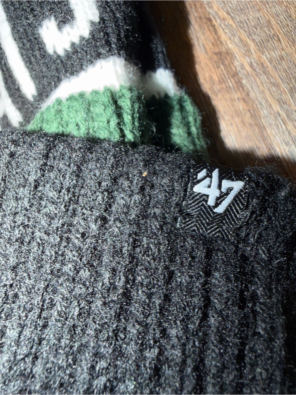 💚🤍Ohio University Bobcats Pom Beanie Unisex- Green & Black ‘47🤍💚 - Picture 4 of 6
